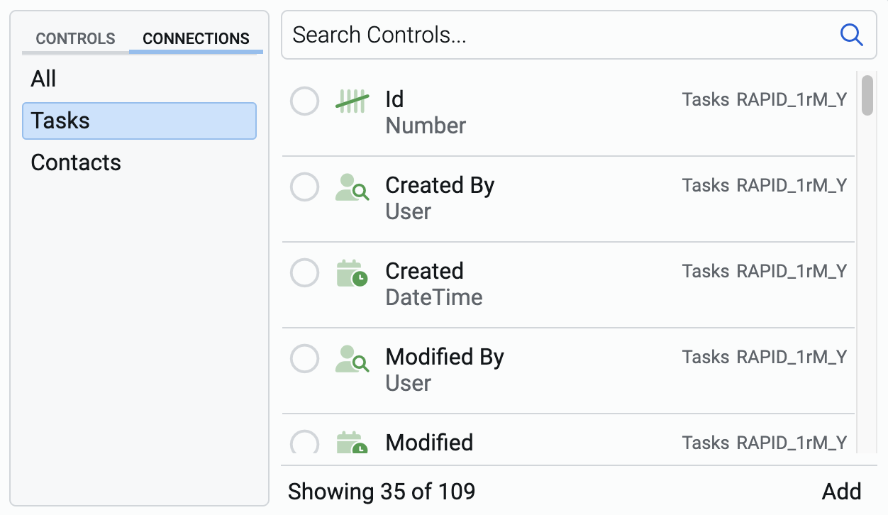 Image showing controls in Repeating section 